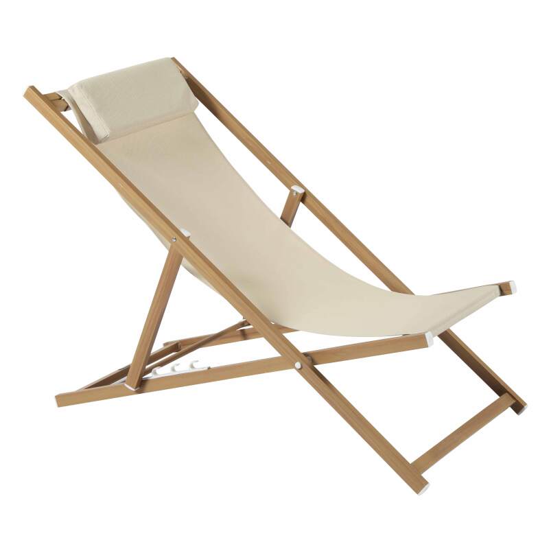 Lot de 2 chiliennes en aluminium inclinables 4 positions