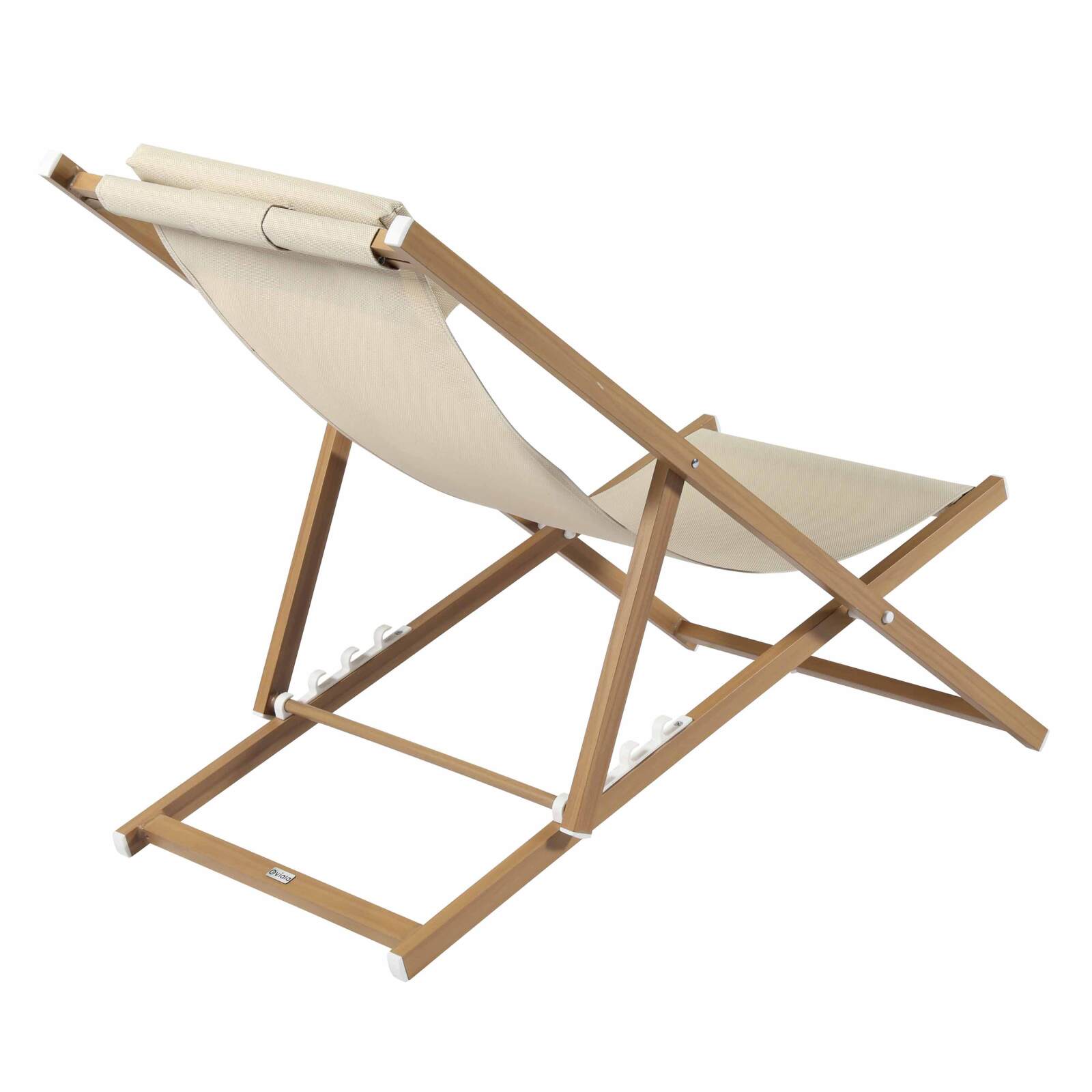 Lot de 2 chiliennes en aluminium inclinables 4 positions