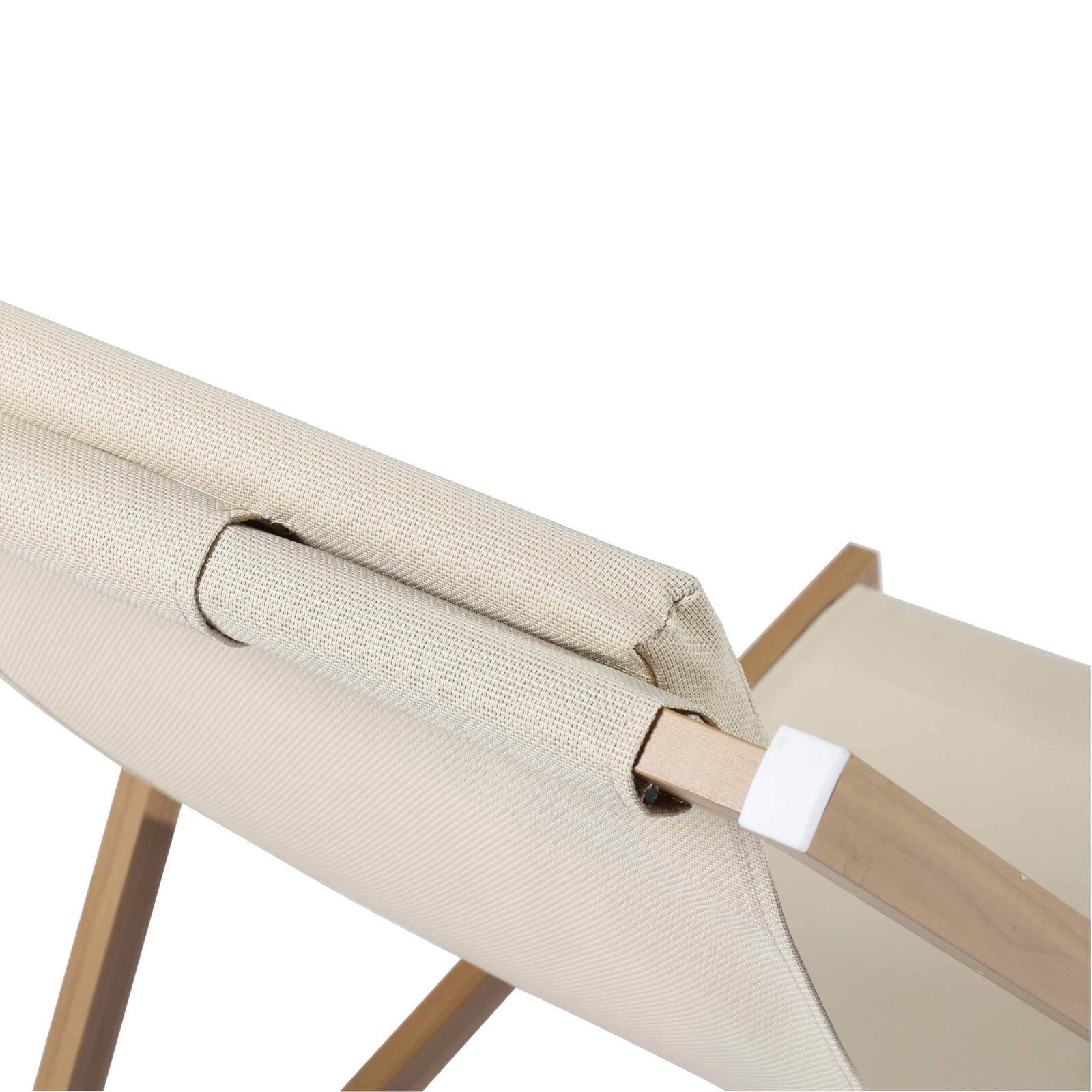 Lot de 2 chiliennes en aluminium inclinables 4 positions