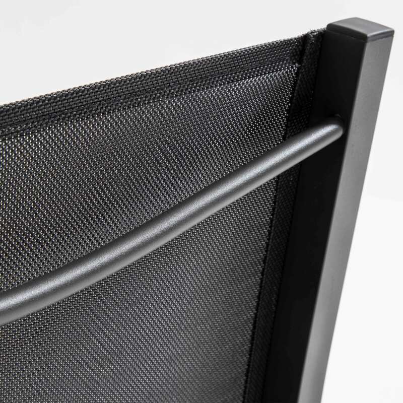 Table de jardin rectangulaire 182 x 90 cm et 8 chaises en aluminium avec plateau en verre de sécurité