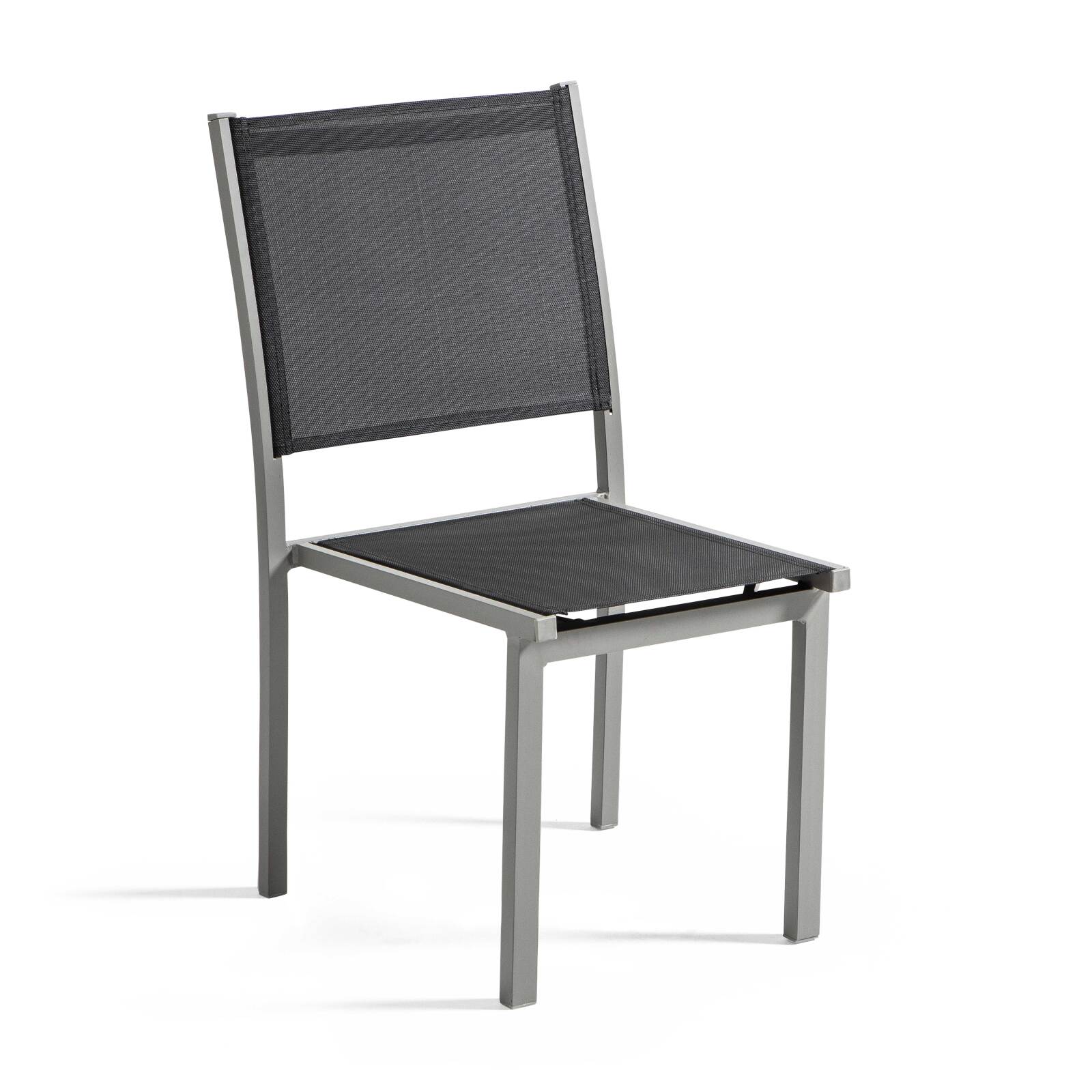 Table de jardin rectangulaire 182 x 90 cm et 8 chaises en aluminium avec plateau en verre de sécurité