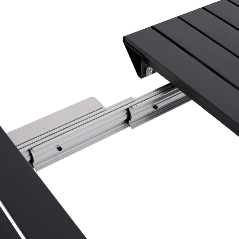Table de jardin extensible rectangulaire (52/260 cm) et 8 chaises en aluminium