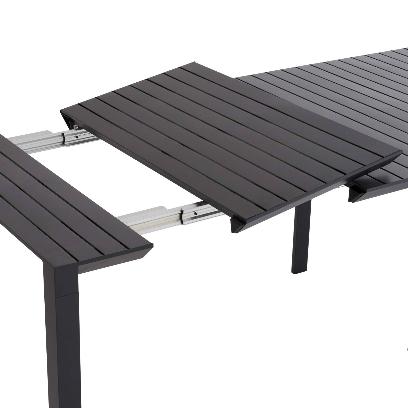 Table de jardin extensible rectangulaire (52/260 cm) et 8 chaises en aluminium