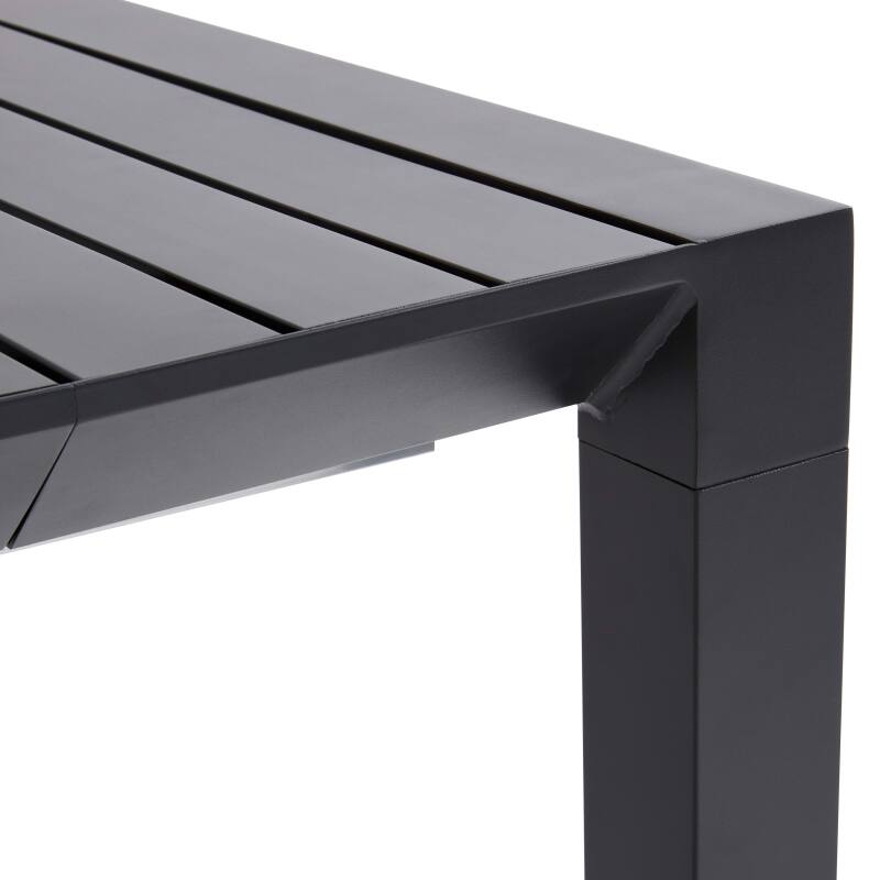 Table de jardin extensible rectangulaire (52/260 cm) et 8 chaises en aluminium