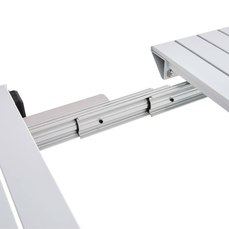 Table de jardin extensible rectangulaire (52/260 cm) et 8 chaises en aluminium