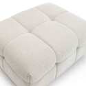 Canapé 3 places en polyester avec pouf