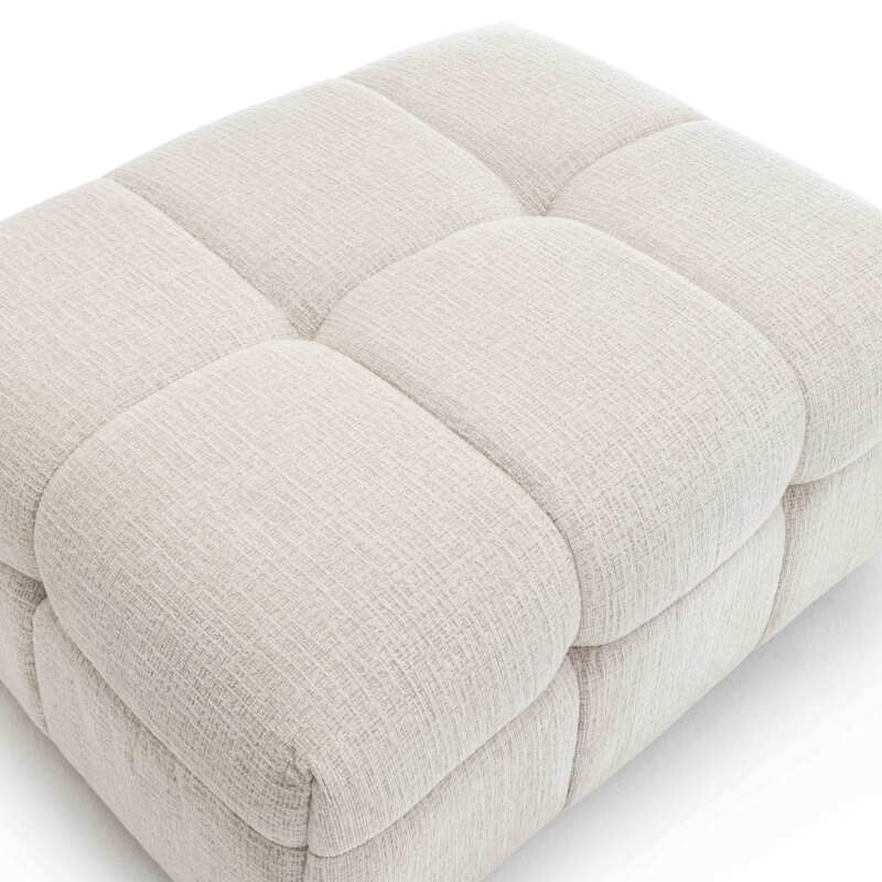 Canapé 3 places en polyester avec pouf