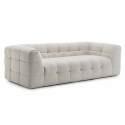 Canapé 3 places en polyester avec pouf