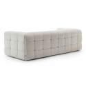 Canapé 3 places en polyester avec pouf