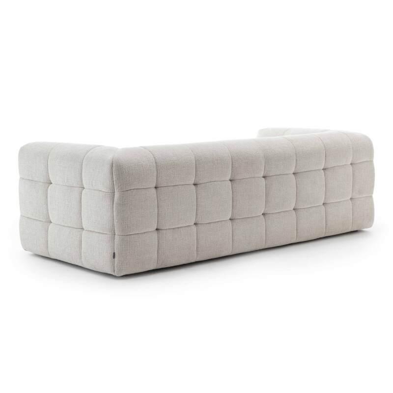 Canapé 3 places en polyester avec pouf