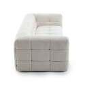 Canapé 3 places en polyester avec pouf