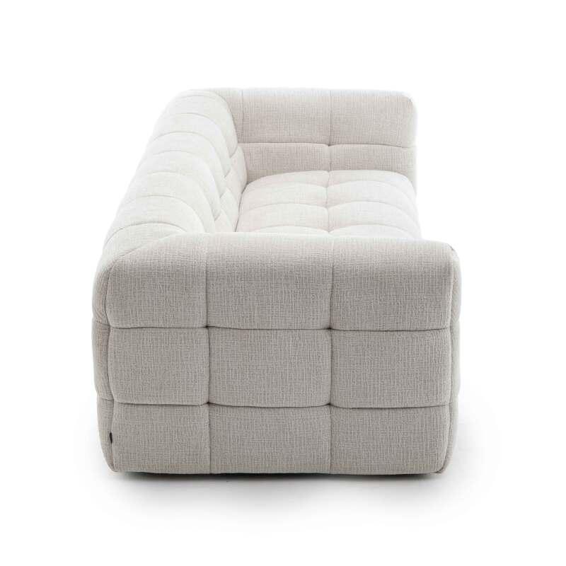 Canapé 3 places en polyester avec pouf