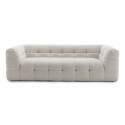Canapé 3 places en polyester avec pouf