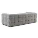 Canapé 3 places en polyester avec pouf