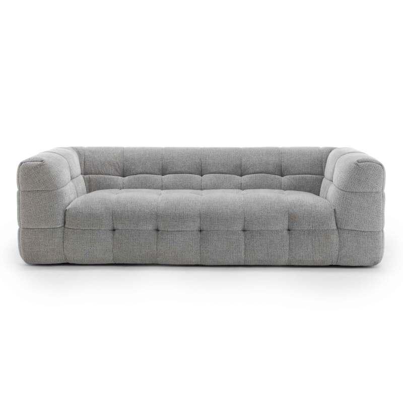 Canapé 3 places en polyester avec pouf
