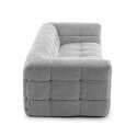 Canapé 3 places en polyester avec pouf