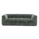 Canapé 3 places en polyester avec pouf