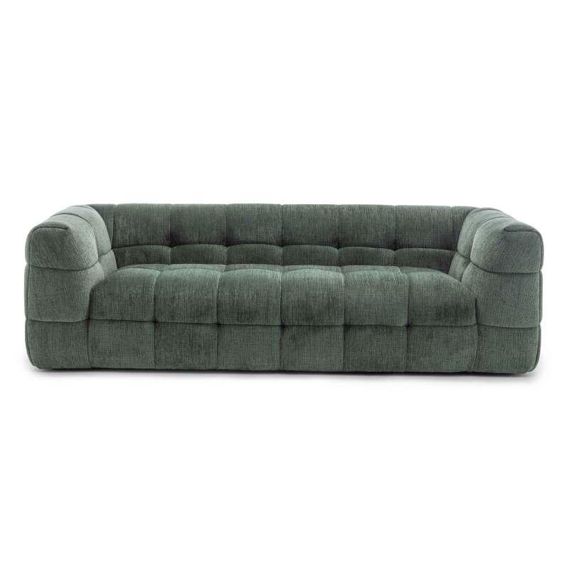 Canapé 3 places en polyester avec pouf