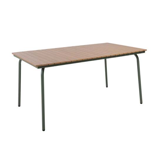 Table de jardin rectangulaire 160 x 90 cm en acier et polywood