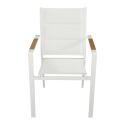 Chaise de jardin en aluminium et textilène avec accoudoirs - Lot de 2