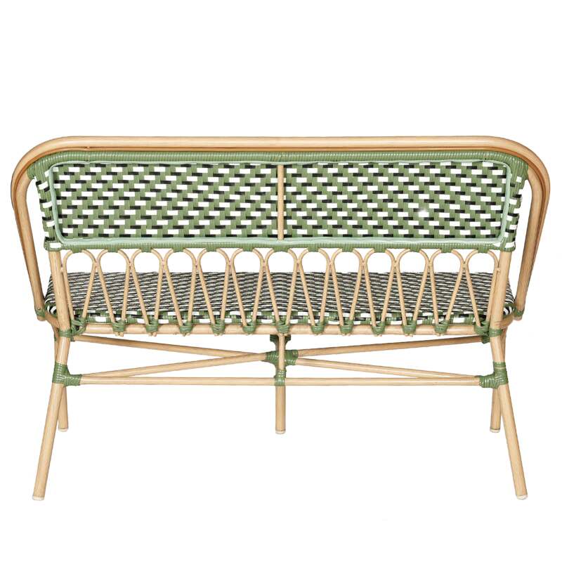 Banc de jardin en alumunium et rotin synthétique