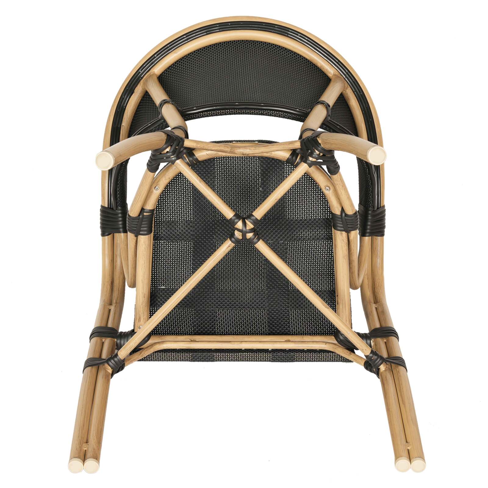 Chaise de jardin style bistrot parisien en aluminium et rotin synthétique Chaise de jardin style bistrot parisien en aluminium et rotin synthétique