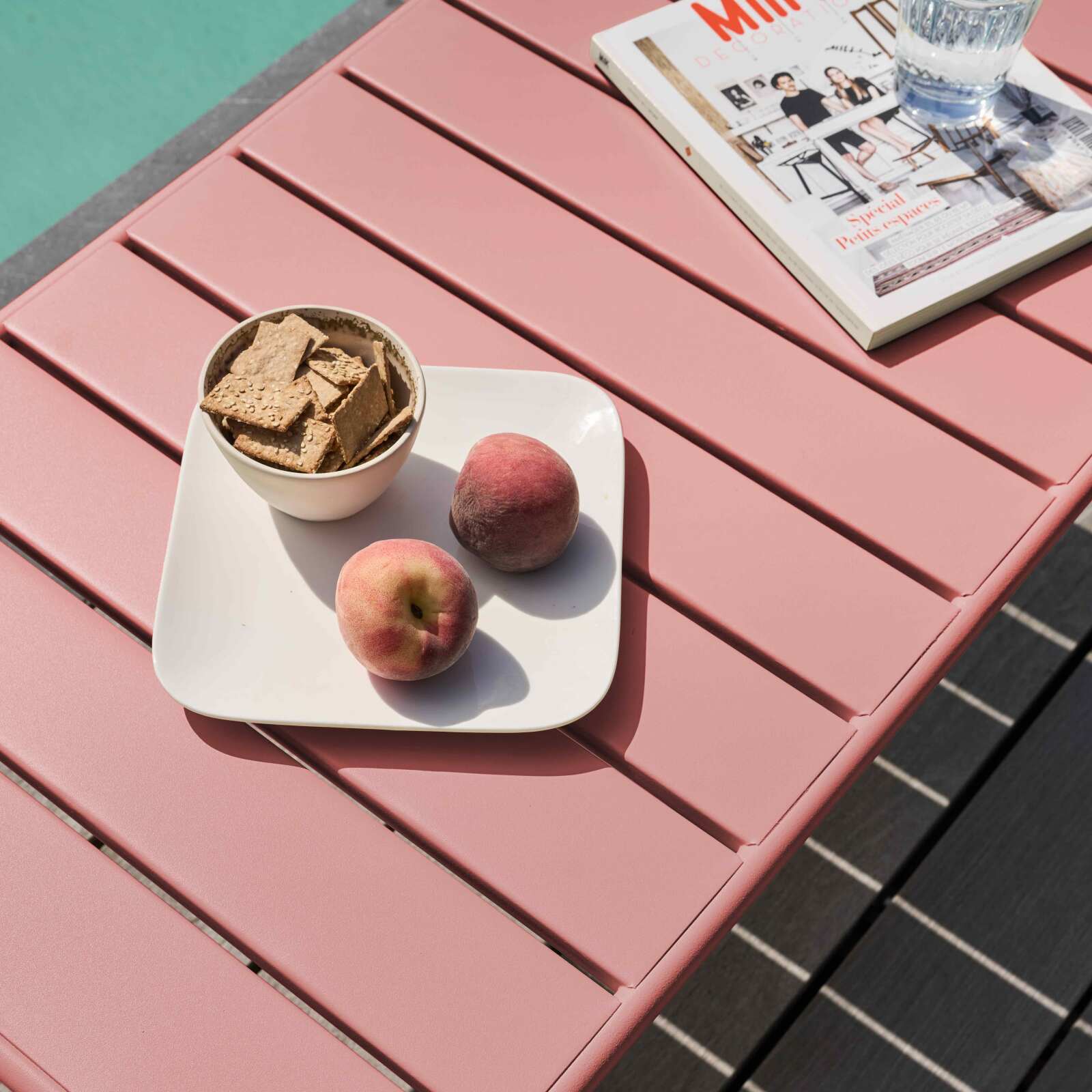 Table basse de jardin rectangulaire 90 x 50 cm