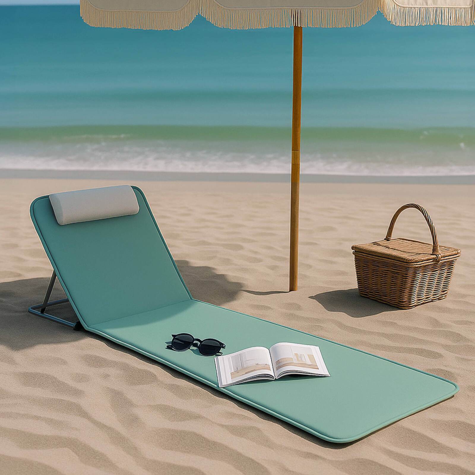 Matelas de plage pliant, inclinable 5 positions