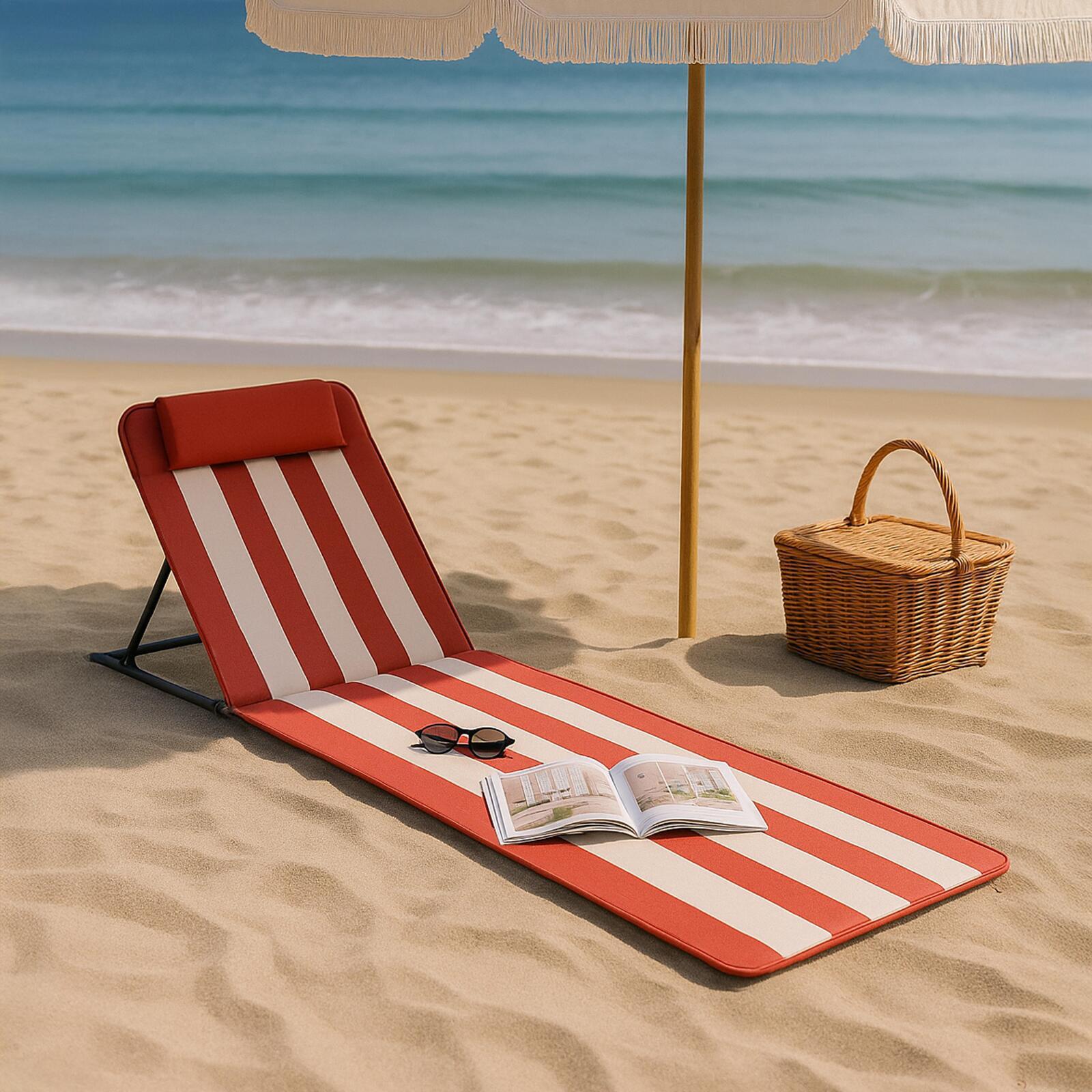 Matelas de plage pliant, inclinable 5 positions