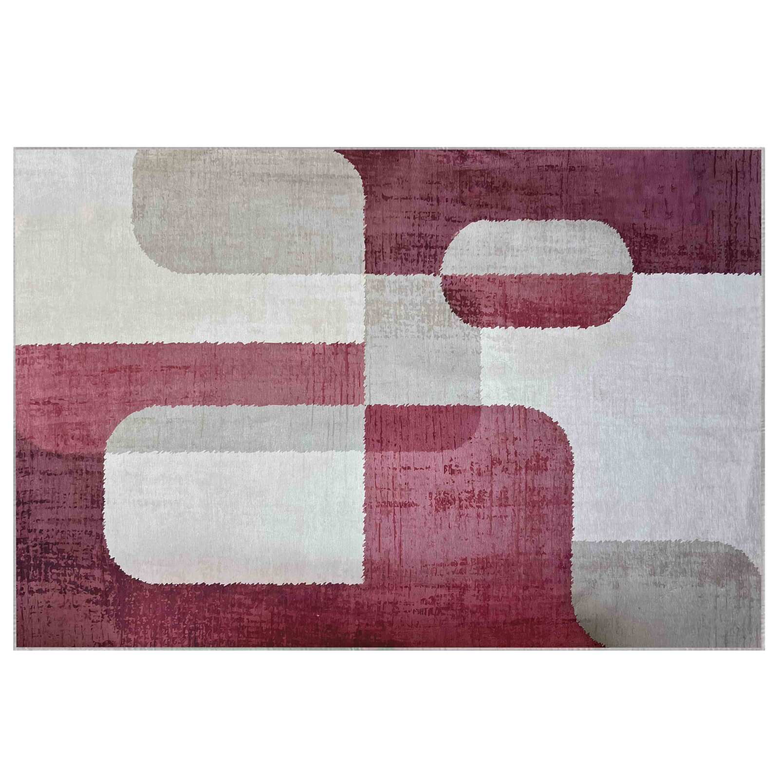 Tapis chenille rectangulaire en polyester à poils courts 