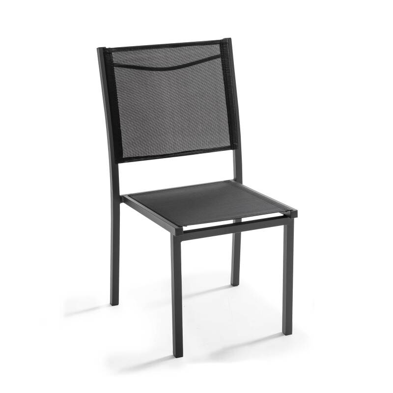 Table de jardin rectangulaire en aluminium/teck 200 x 100 cm et 8 chaises