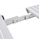 Table de jardin extensible en aluminium 52/260x100 cm et 10 chaises en textilène