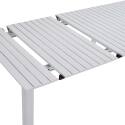 Table de jardin extensible en aluminium 52/260x100 cm et 10 chaises en textilène