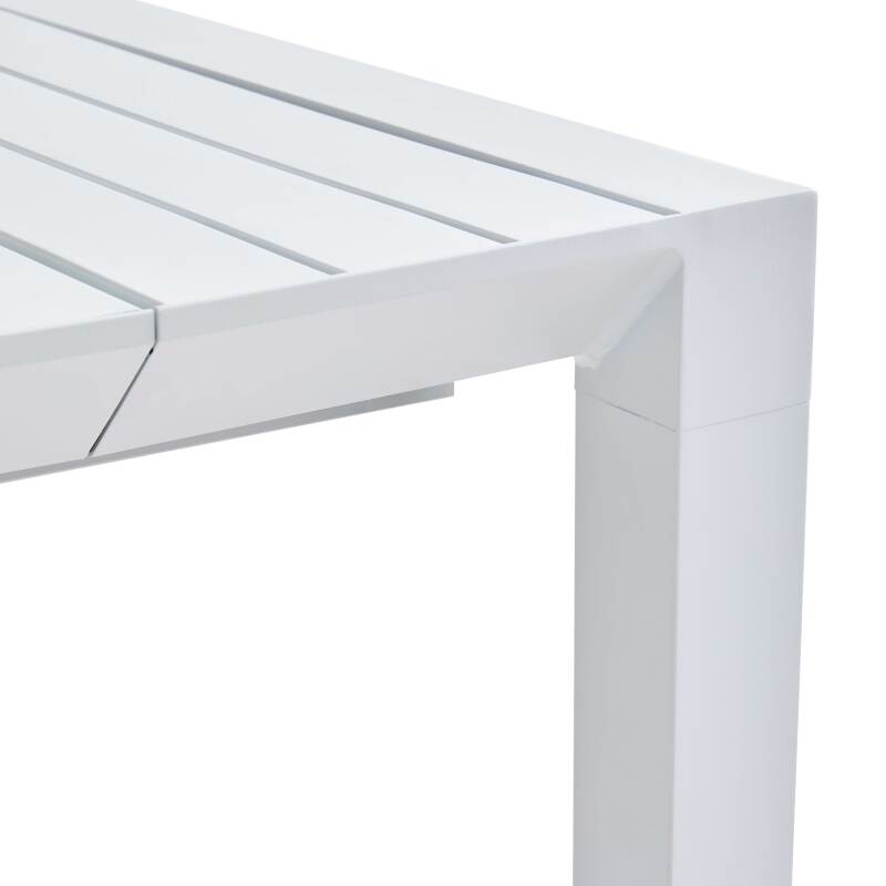 Table de jardin extensible en aluminium 52/260x100 cm et 10 chaises en textilène