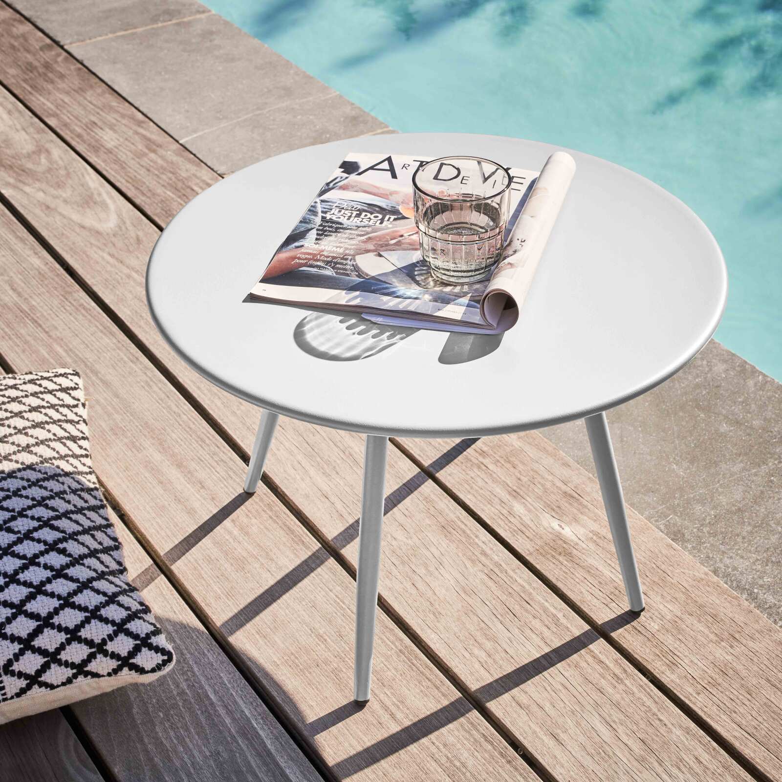 Table basse de jardin ronde Ø50 x 34 cm