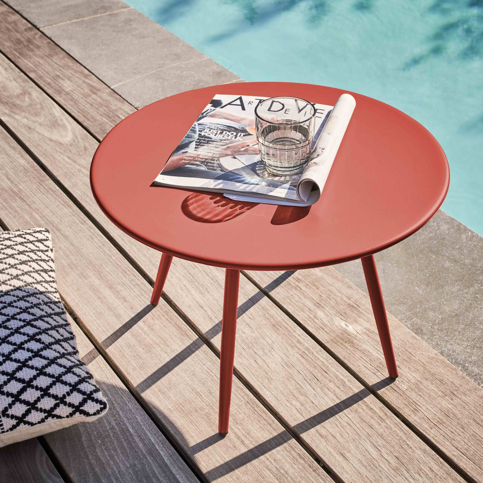 Table basse de jardin ronde Ø50 x 34 cm