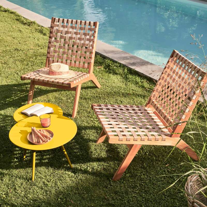 Table basse de jardin ronde Ø50 x 34 cm