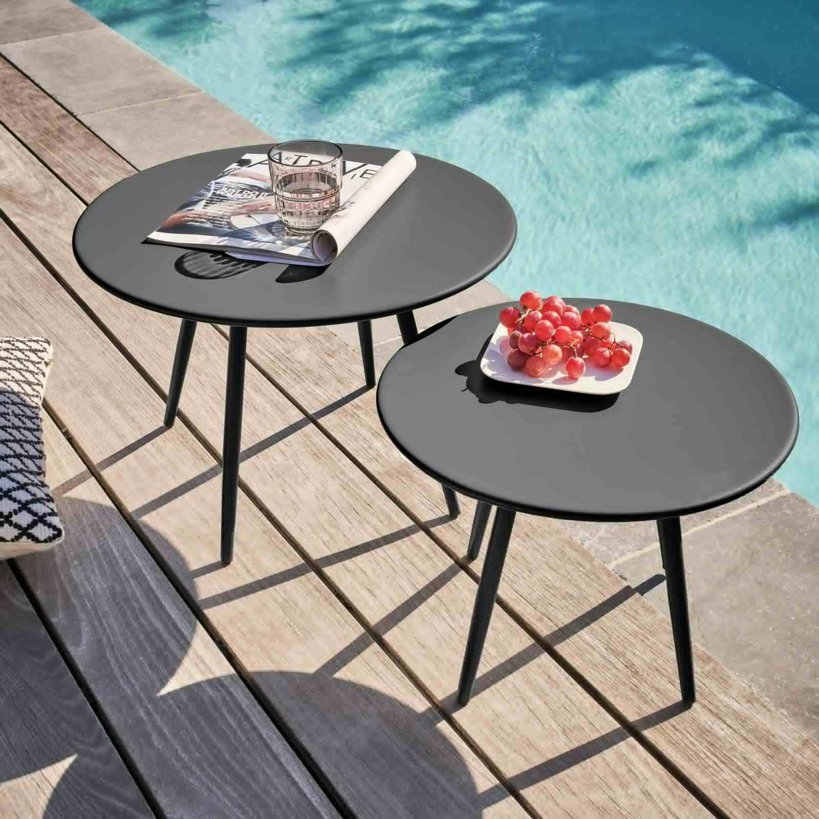 Table basse de jardin ronde Ø40 x 29,5 cm Table basse de jardin ronde Ø40 x 29,5 cm