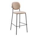 Lot de 2 chaises hautes en acier et tissu