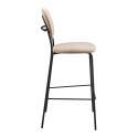 Lot de 2 chaises hautes en acier et tissu