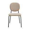 Lot de 2 chaises en acier et tissu