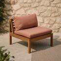 Fauteuil de jardin bas en bois d'eucalyptus FSC®