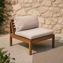 Fauteuil de jardin bas en bois d'eucalyptus FSC®