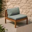 Fauteuil de jardin bas en bois d'eucalyptus FSC®