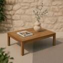 Table basse de jardin en bois d'eucalyptus FSC® 80 x 60 x 30 cm