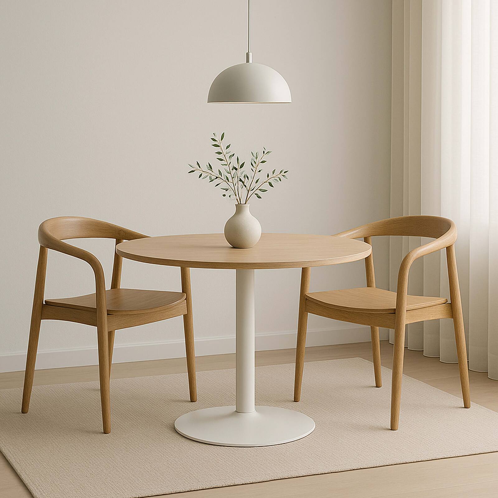 Lot de 2 chaises en bois d'orme naturel