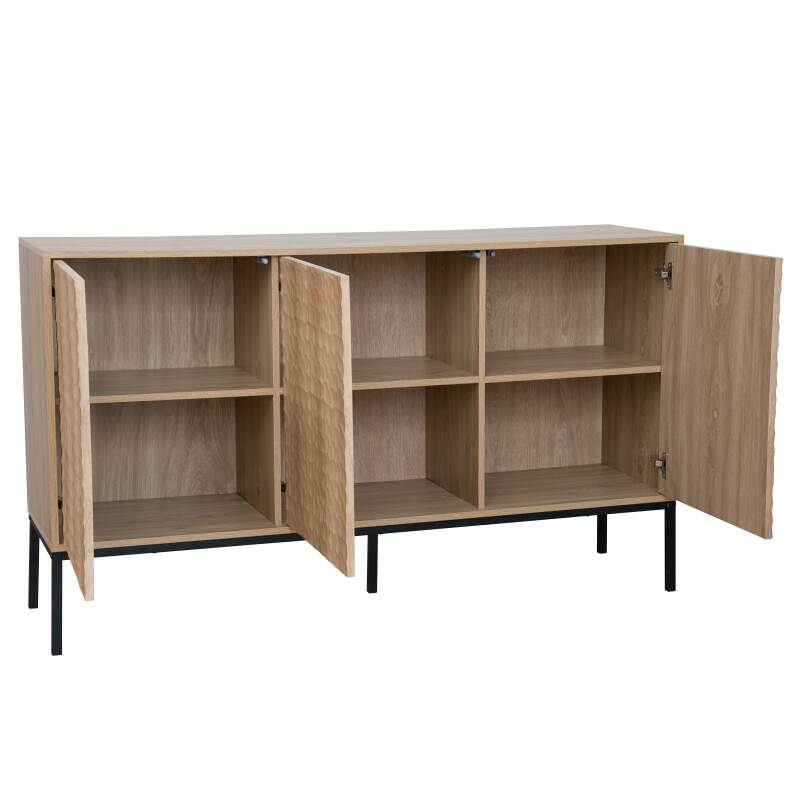 Buffet en mélaminé 3 portes 147 cm 