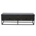 Meuble TV noir 140 cm en effet bois