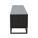 Meuble TV noir 180 cm en effet bois