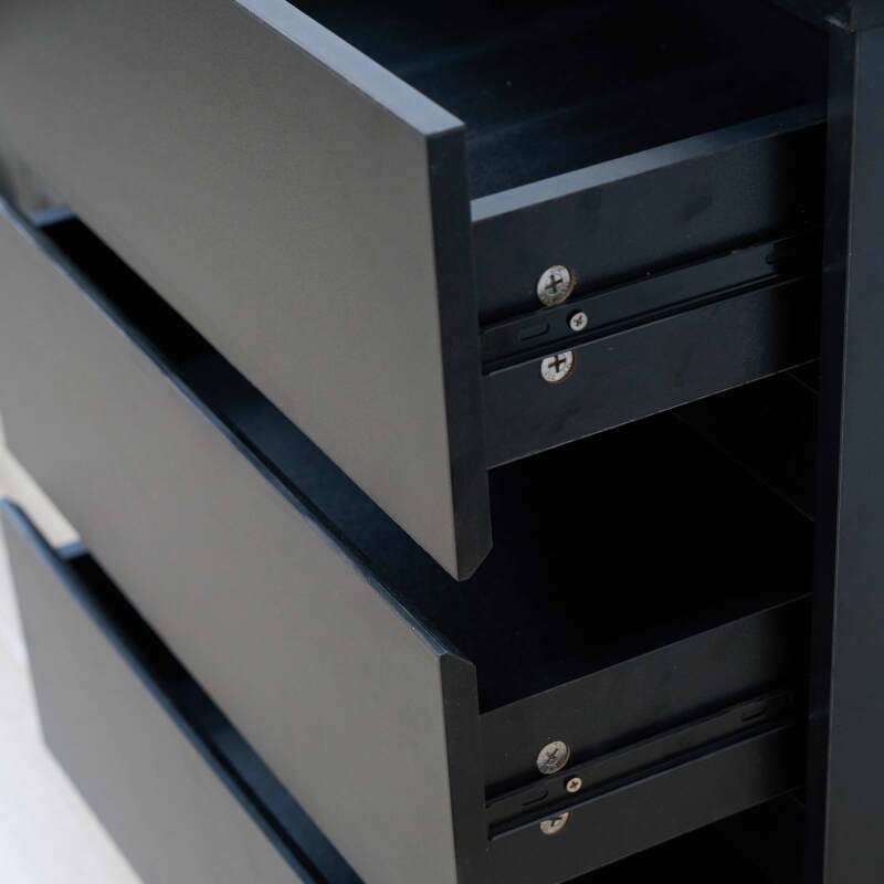 Buffet en mélaminé 3 portes 160 cm 